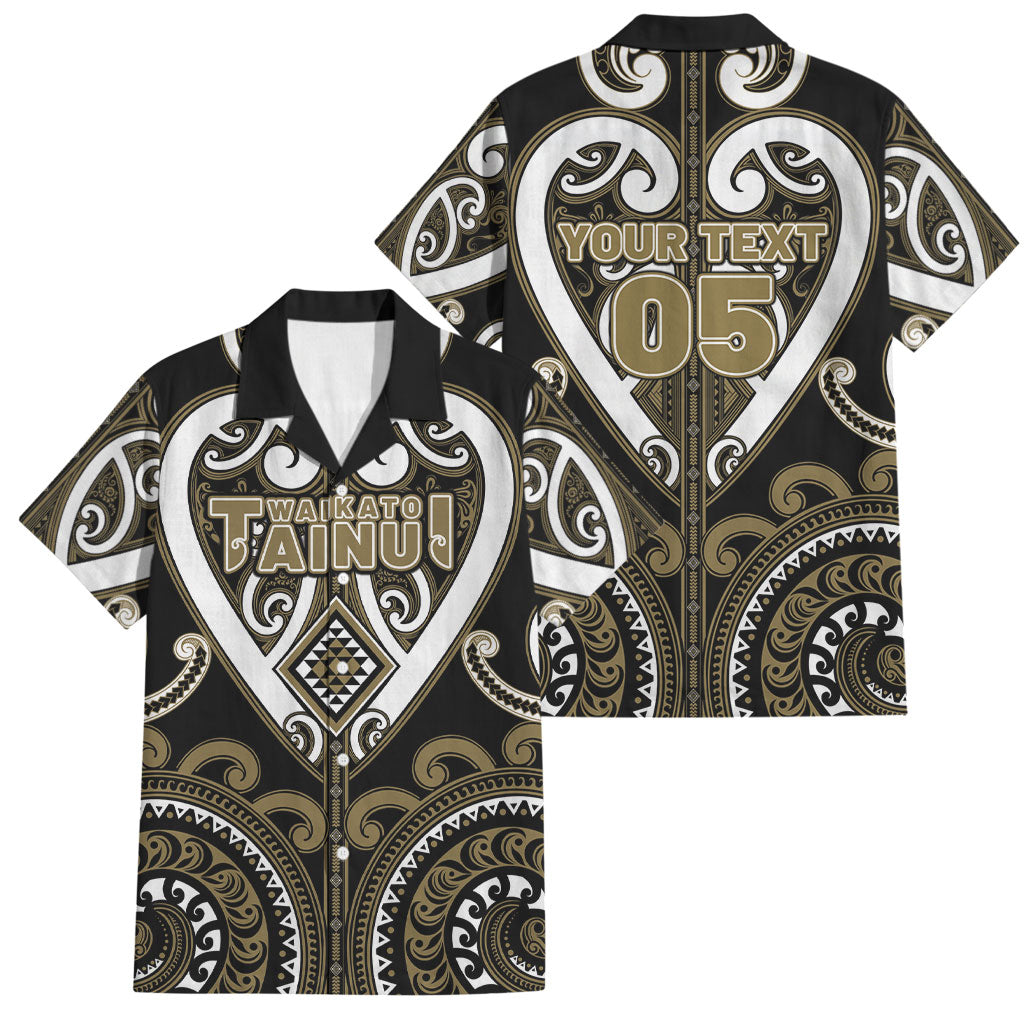 Custom Aotearoa Waikato Tainui Family Matching Tank Maxi Dress and Hawaiian Shirt Maori Tribal Pattern