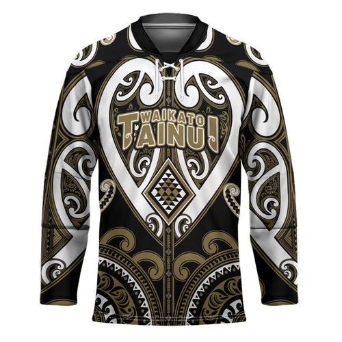 Custom Aotearoa Waikato Tainui Hockey Jersey Maori Tribal Pattern
