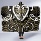 Aotearoa Waikato Tainui Hooded Blanket Maori Tribal Pattern