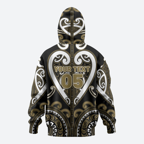 Custom Aotearoa Waikato Tainui Hoodie Maori Tribal Pattern