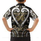 Custom Aotearoa Waikato Tainui Kid Hawaiian Shirt Maori Tribal Pattern