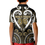 Custom Aotearoa Waikato Tainui Kid Polo Shirt Maori Tribal Pattern