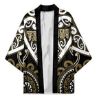 Custom Aotearoa Waikato Tainui Kimono Maori Tribal Pattern