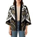 Custom Aotearoa Waikato Tainui Kimono Maori Tribal Pattern