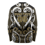 Custom Aotearoa Waikato Tainui Long Sleeve Shirt Maori Tribal Pattern