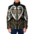 Custom Aotearoa Waikato Tainui Padded Jacket Maori Tribal Pattern