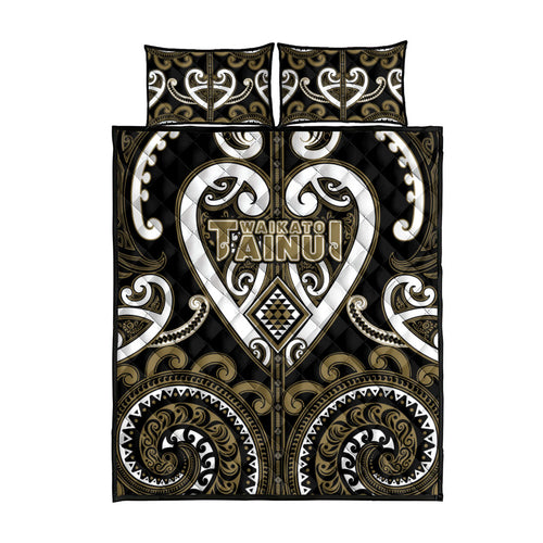 Aotearoa Waikato Tainui Quilt Bed Set Maori Tribal Pattern