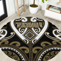 Aotearoa Waikato Tainui Round Carpet Maori Tribal Pattern
