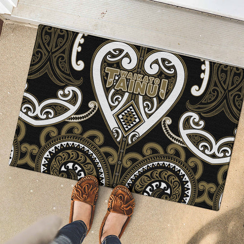 Aotearoa Waikato Tainui Rubber Doormat Maori Tribal Pattern