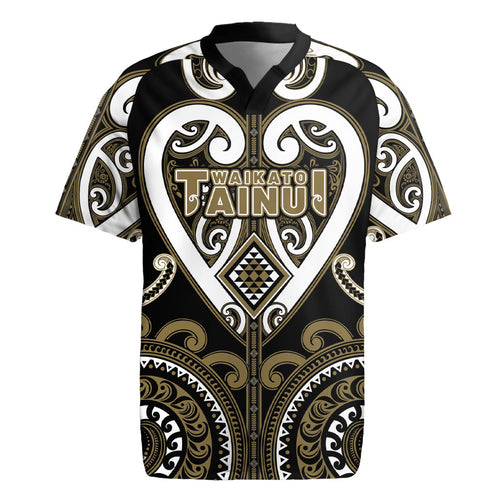 Custom Aotearoa Waikato Tainui Rugby Jersey Maori Tribal Pattern