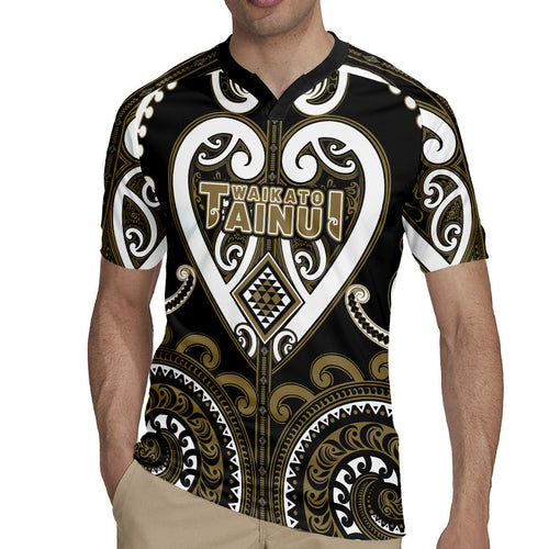 Custom Aotearoa Waikato Tainui Rugby Jersey Maori Tribal Pattern