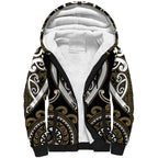 Custom Aotearoa Waikato Tainui Sherpa Hoodie Maori Tribal Pattern