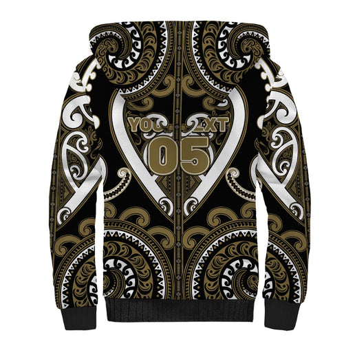 Custom Aotearoa Waikato Tainui Sherpa Hoodie Maori Tribal Pattern
