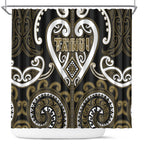 Aotearoa Waikato Tainui Shower Curtain Maori Tribal Pattern