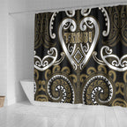 Aotearoa Waikato Tainui Shower Curtain Maori Tribal Pattern