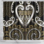 Aotearoa Waikato Tainui Shower Curtain Maori Tribal Pattern