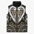 Custom Aotearoa Waikato Tainui Sleeveless Puffer Jacket Maori Tribal Pattern