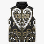 Custom Aotearoa Waikato Tainui Sleeveless Puffer Jacket Maori Tribal Pattern