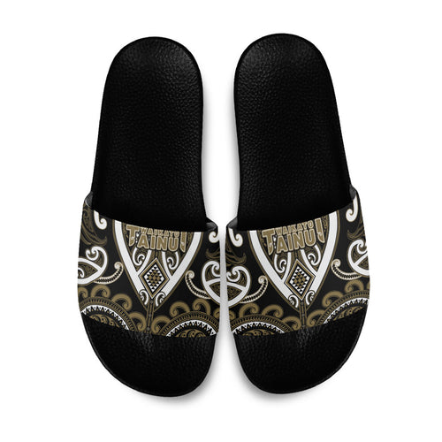 Aotearoa Waikato Tainui Slide Sandals Maori Tribal Pattern