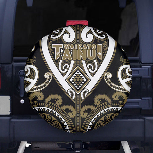 Aotearoa Waikato Tainui Spare Tire Cover Maori Tribal Pattern