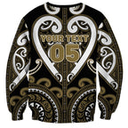 Custom Aotearoa Waikato Tainui Sweatshirt Maori Tribal Pattern