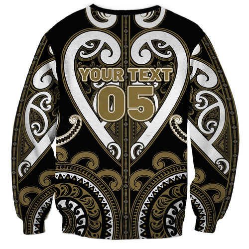 Custom Aotearoa Waikato Tainui Sweatshirt Maori Tribal Pattern