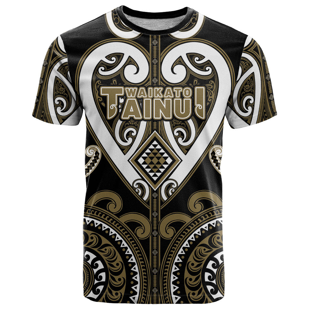 Custom Aotearoa Waikato Tainui T Shirt Maori Tribal Pattern