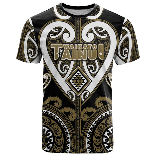 Custom Aotearoa Waikato Tainui T Shirt Maori Tribal Pattern