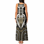Custom Aotearoa Waikato Tainui Tank Maxi Dress Maori Tribal Pattern