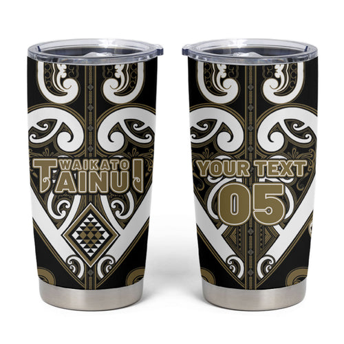 Custom Aotearoa Waikato Tainui Tumbler Cup Maori Tribal Pattern