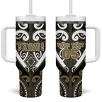 Custom Aotearoa Waikato Tainui Tumbler With Handle Maori Tribal Pattern