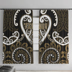 Aotearoa Waikato Tainui Window Curtain Maori Tribal Pattern