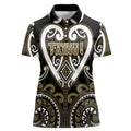 Custom Aotearoa Waikato Tainui Women Polo Shirt Maori Tribal Pattern
