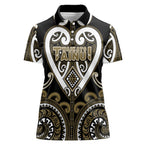 Custom Aotearoa Waikato Tainui Women Polo Shirt Maori Tribal Pattern