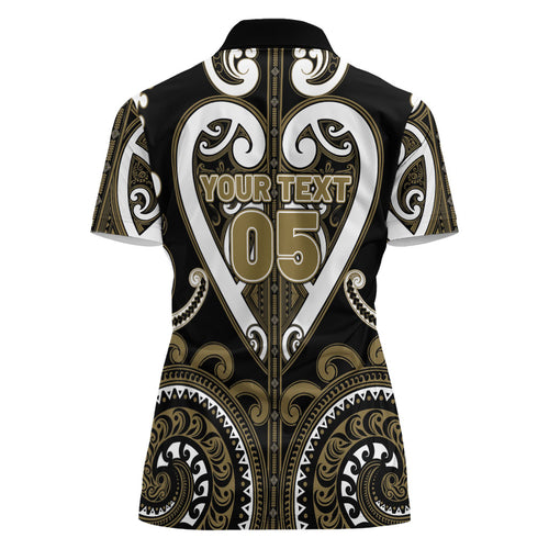 Custom Aotearoa Waikato Tainui Women Polo Shirt Maori Tribal Pattern