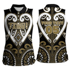 Custom Aotearoa Waikato Tainui Women Sleeveless Polo Shirt Maori Tribal Pattern