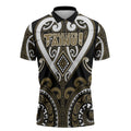 Custom Aotearoa Waikato Tainui Zipper Polo Shirt Maori Tribal Pattern