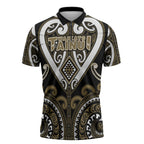 Custom Aotearoa Waikato Tainui Zipper Polo Shirt Maori Tribal Pattern