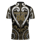 Custom Aotearoa Waikato Tainui Zipper Polo Shirt Maori Tribal Pattern