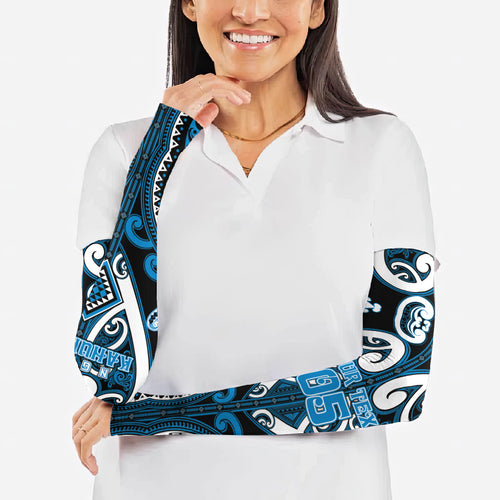 Custom Aotearoa Ngati Kahungunu Arm Sleeves Maori Tribal Pattern