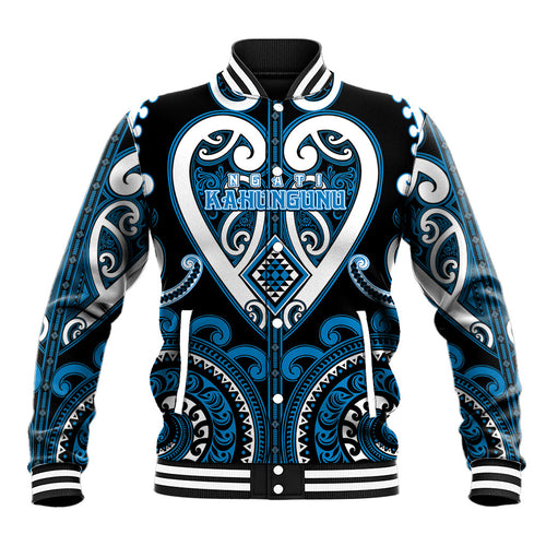 Custom Aotearoa Ngati Kahungunu Baseball Jacket Maori Tribal Pattern