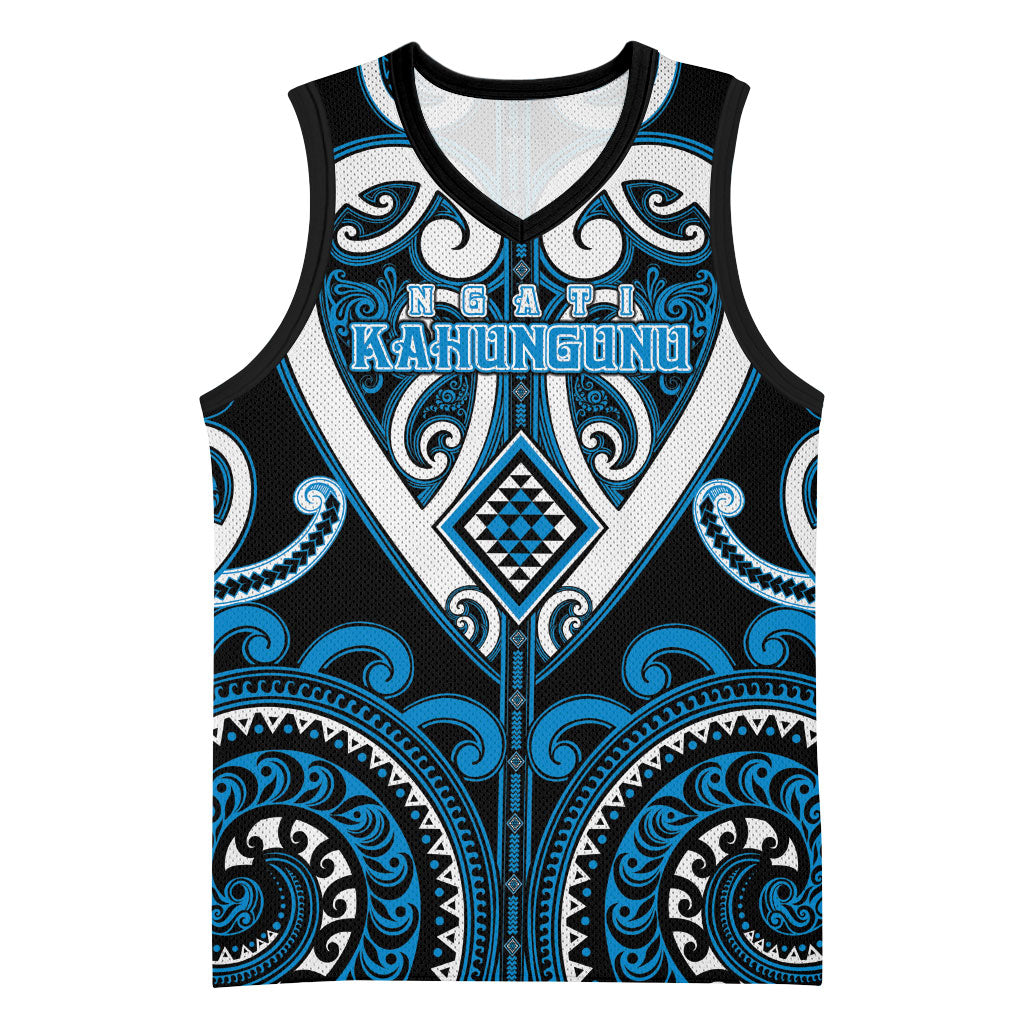Custom Aotearoa Ngati Kahungunu Basketball Jersey Maori Tribal Pattern