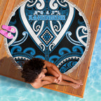 Aotearoa Ngati Kahungunu Beach Blanket Maori Tribal Pattern