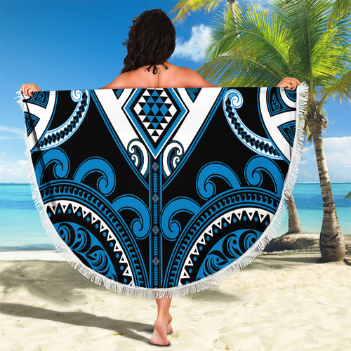 Aotearoa Ngati Kahungunu Beach Blanket Maori Tribal Pattern
