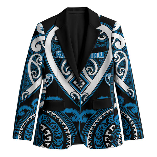 Custom Aotearoa Ngati Kahungunu Blazer Maori Tribal Pattern