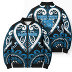 Custom Aotearoa Ngati Kahungunu Bomber Puffer Jacket Maori Tribal Pattern