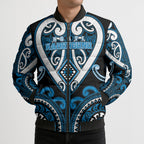 Custom Aotearoa Ngati Kahungunu Bomber Puffer Jacket Maori Tribal Pattern