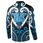 Custom Aotearoa Ngati Kahungunu Button Sweatshirt Maori Tribal Pattern