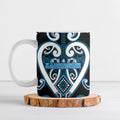 Custom Aotearoa Ngati Kahungunu Ceramic Mug Maori Tribal Pattern