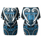 Custom Aotearoa Ngati Kahungunu Couples Matching Off Shoulder Short Dress and Hawaiian Shirt Maori Tribal Pattern